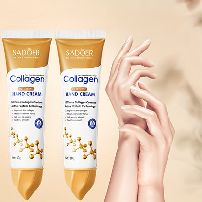 Hydrating Collagen Hand Cream 1- 3pcs, Moisturizing Anti-aging skincare, make Light Beige younger-looking, for All Light Beige Types Hypoallergenic - Ideal for Dry Autumn & Winter