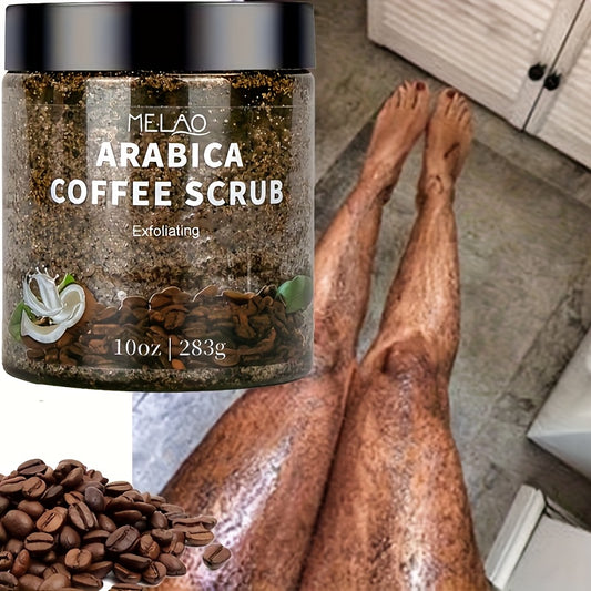 MELAO Arabica Coffee Scrub for Body, Face, Hand, Foot, Body Scrub, Hand Scrub, Revitalizing Scrub, Fresh Scent, Skinfriendly, Alcoholfree, Physical Exfoliation, Coffee Exfoliator, Dry Light Beige Care, Daily Skincare Routine