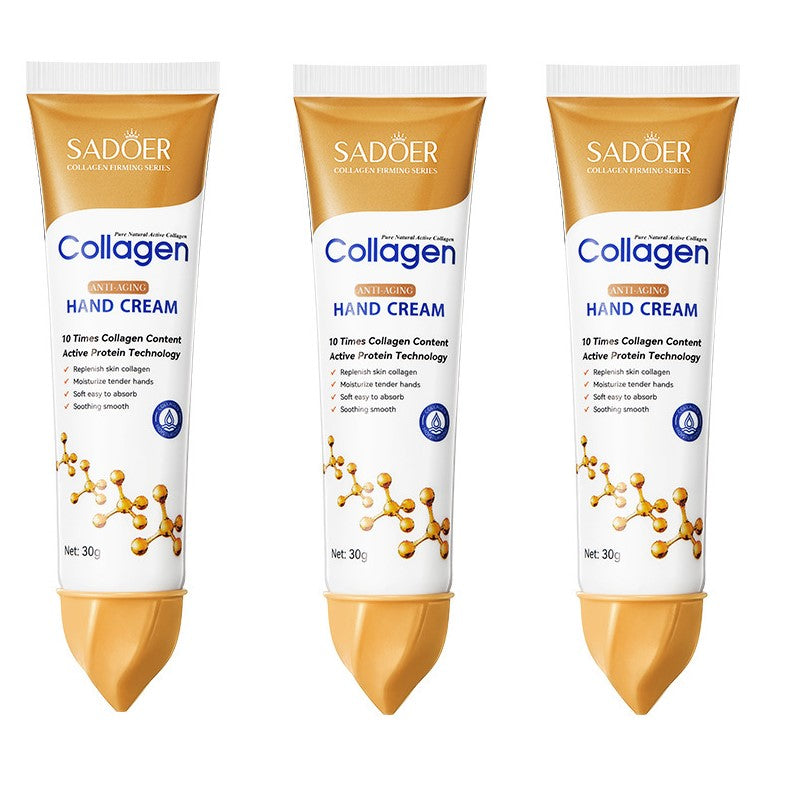 Hydrating Collagen Hand Cream 1- 3pcs, Moisturizing Anti-aging skincare, make Light Beige younger-looking, for All Light Beige Types Hypoallergenic - Ideal for Dry Autumn & Winter