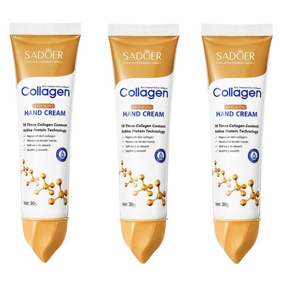 Hydrating Collagen Hand Cream 1- 3pcs, Moisturizing Anti-aging skincare, make Light Beige younger-looking, for All Light Beige Types Hypoallergenic - Ideal for Dry Autumn & Winter