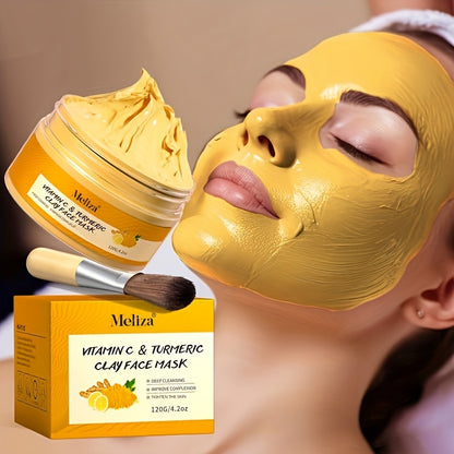 Turmeric vitamin C cleaning facial mask Turmeric mud facial mask deep cleaning facial mask Vitamin C smearing facial mask Perfect gift for Christmas, Halloween, Carnival, Valentine's Day and New Year, Pore Refining,, Spalike,