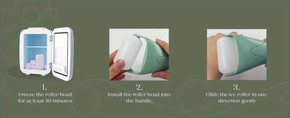 Large Ice Roller/Massager Facial Cooling Beauty Tool, Ice Roller for Face And Eye, Athome Spa, Skincare Routine, Handheld Massager, Ergonomic Grip, Durable Material, Smooth Rolling, Cold Tool, Skincare Device, Skincare Enthus