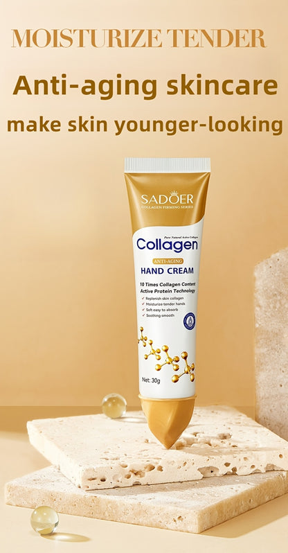 Hydrating Collagen Hand Cream 1- 3pcs, Moisturizing Anti-aging skincare, make Light Beige younger-looking, for All Light Beige Types Hypoallergenic - Ideal for Dry Autumn & Winter
