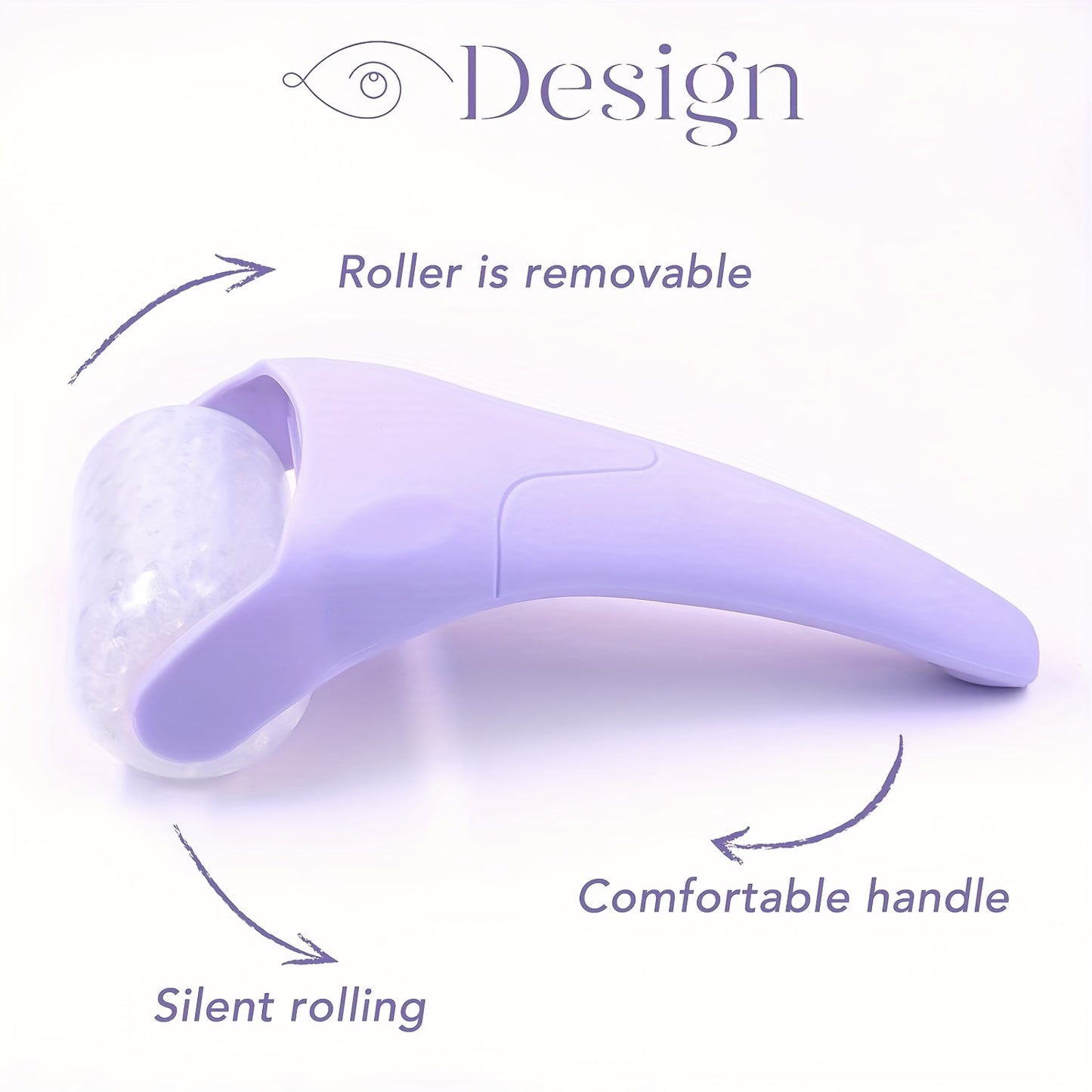 Large Ice Roller/Massager Facial Cooling Beauty Tool, Ice Roller for Face And Eye, Athome Spa, Skincare Routine, Handheld Massager, Ergonomic Grip, Durable Material, Smooth Rolling, Cold Tool, Skincare Device, Skincare Enthus