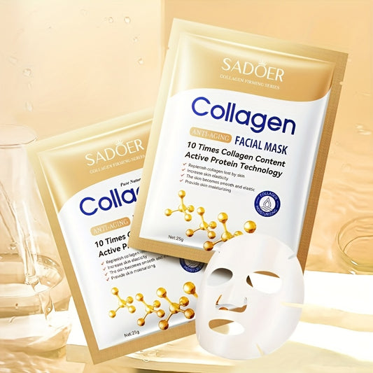 Collagen Facial Mask Moisturizing, Anti-aging skincare, make Light Beige younger-looking, Firming, Brightening, Hydrating, Four Seasons Hydrating Mask, Light Beige Care, Cosmetics