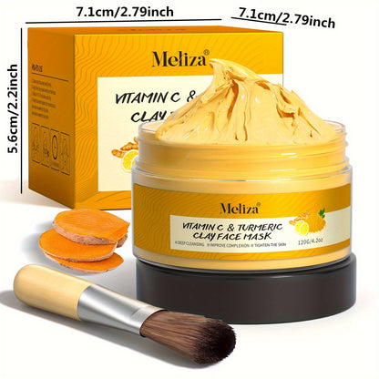 Turmeric vitamin C cleaning facial mask Turmeric mud facial mask deep cleaning facial mask Vitamin C smearing facial mask Perfect gift for Christmas, Halloween, Carnival, Valentine's Day and New Year, Pore Refining,, Spalike,