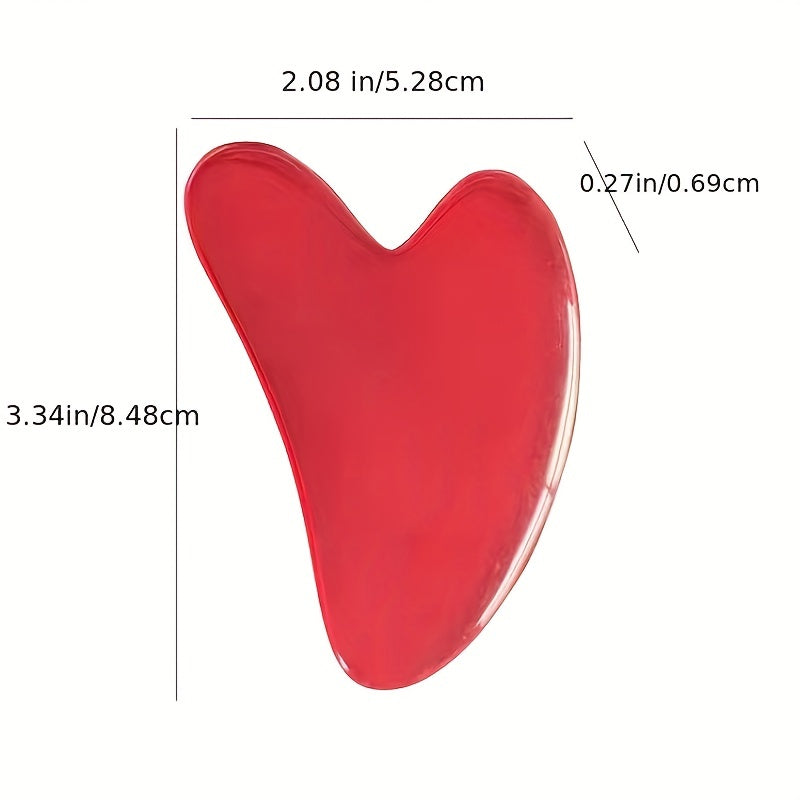 Heart-Shaped Massage Tool - Pastel pink Facial & Body Scraping board for Light Beige Care, Muscle Toning, Hair Removal - Durable & Easy-Clean Surface - Salon or Home Spa Use - Beauty Device, Massager for Body, Soothing Aesthe