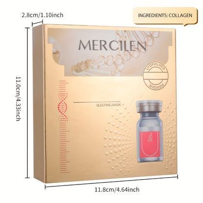 [Hydrating Sleeping Mask] Mercilen Hydrating Sleeping Mask x20 Pack - Hypoallergenic, Ammonia-Free, Tea Tree Scent, All Light Beige Types, Moisturizing & Hydration, 20 Pack for Adults, Skincare Routine, Elegant Packaging, Ski