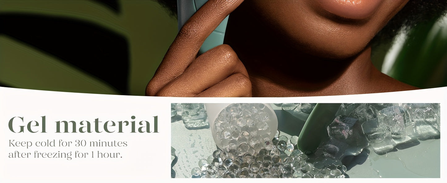 Large Ice Roller/Massager Facial Cooling Beauty Tool, Ice Roller for Face And Eye, Athome Spa, Skincare Routine, Handheld Massager, Ergonomic Grip, Durable Material, Smooth Rolling, Cold Tool, Skincare Device, Skincare Enthus