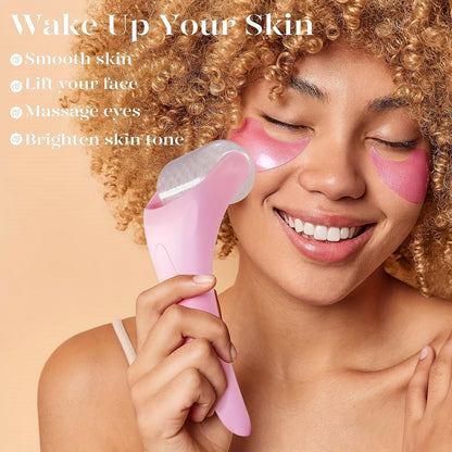 Large Ice Roller/Massager Facial Cooling Beauty Tool, Ice Roller for Face And Eye, Athome Spa, Skincare Routine, Handheld Massager, Ergonomic Grip, Durable Material, Smooth Rolling, Cold Tool, Skincare Device, Skincare Enthus