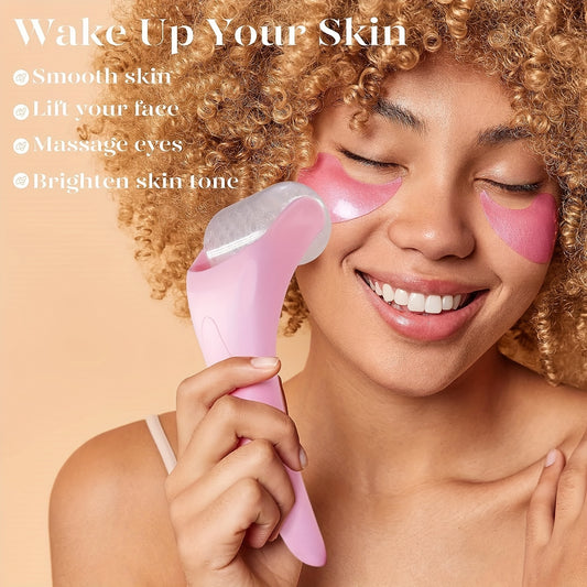 Large Ice Roller/Massager Facial Cooling Beauty Tool, Ice Roller for Face And Eye, Athome Spa, Skincare Routine, Handheld Massager, Ergonomic Grip, Durable Material, Smooth Rolling, Cold Tool, Skincare Device, Skincare Enthus