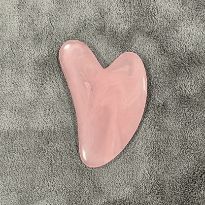 Heart-Shaped Massage Tool - Pastel pink Facial & Body Scraping board for Light Beige Care, Muscle Toning, Hair Removal - Durable & Easy-Clean Surface - Salon or Home Spa Use - Beauty Device, Massager for Body, Soothing Aesthe
