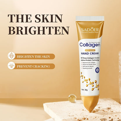 Hydrating Collagen Hand Cream 1- 3pcs, Moisturizing Anti-aging skincare, make Light Beige younger-looking, for All Light Beige Types Hypoallergenic - Ideal for Dry Autumn & Winter