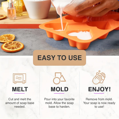 [Natural Moisturizing Soap Base] Moisturizing 1LB Glycerin Soap Base - Natural Olive Oil, SLS/SLES Free, Perfect for DIY Handmade Soaps & Skincare