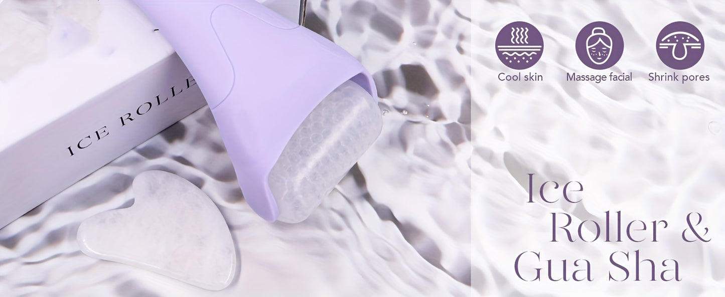 Large Ice Roller/Massager Facial Cooling Beauty Tool, Ice Roller for Face And Eye, Athome Spa, Skincare Routine, Handheld Massager, Ergonomic Grip, Durable Material, Smooth Rolling, Cold Tool, Skincare Device, Skincare Enthus