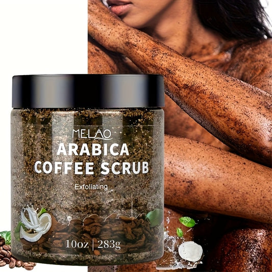 MELAO Arabica Coffee Scrub for Body, Face, Hand, Foot, Body Scrub, Hand Scrub, Revitalizing Scrub, Fresh Scent, Skinfriendly, Alcoholfree, Physical Exfoliation, Coffee Exfoliator, Dry Light Beige Care, Daily Skincare Routine